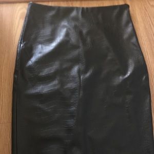 Brand new Black pleather pencil skirt